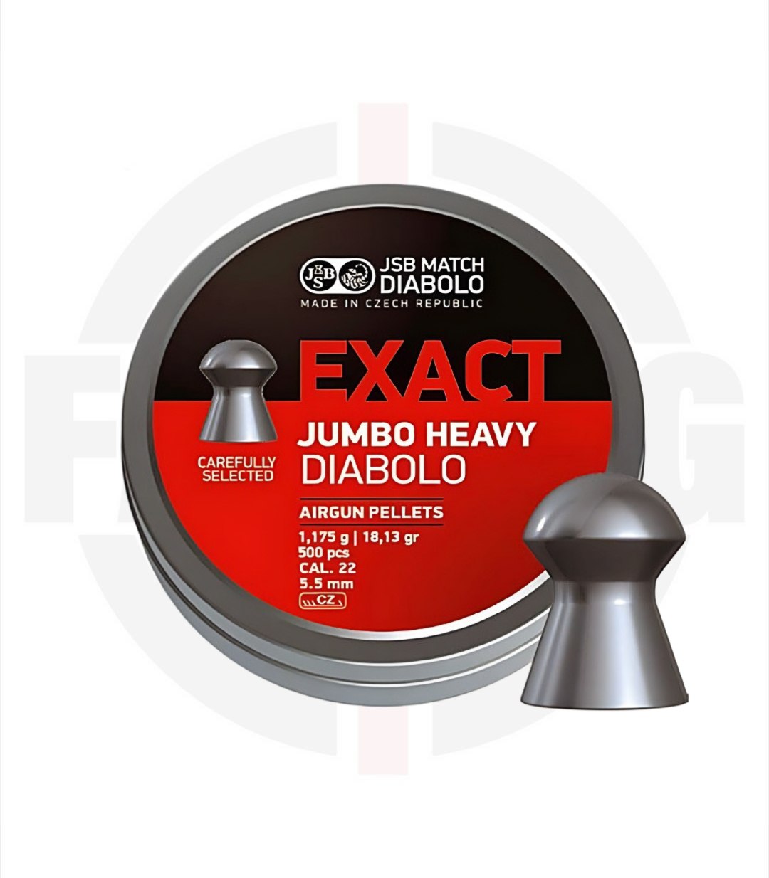 Air Gun Pellets JSB Exact Heavy Jumbo Original 500pcs 5.52mm (.22) Air Gun Pellets JSB Exact Heavy Jumbo Original 500pcs 5.52mm (.22)